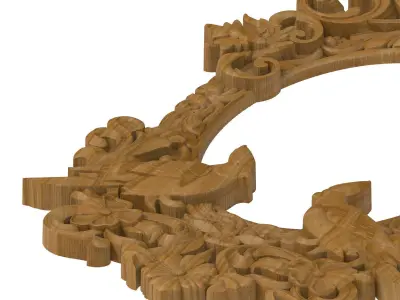 Carved picture frame STL 3D model 32