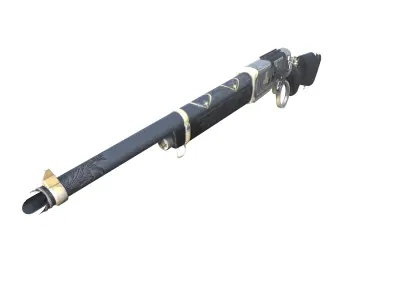 24-Assault-Rifle-Lever-Action-gun model 3d game ready model Low-poly 3D model