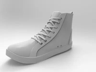 Low polygon Boot ready for game Low-poly 3D model