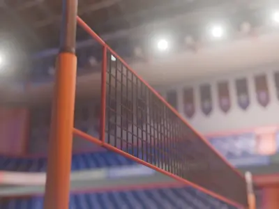 VR Volleyball Court Low-poly 3D model