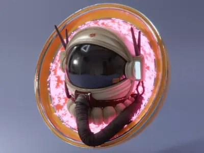 circlespace astronaut helmet Free 3D model