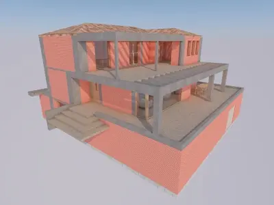 2 STORY HOUSE WITH BASEMENT for Archicad  dwg obj fbx ifc skp 3D model