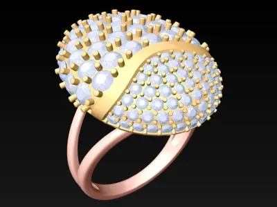 Diamond Ring - Womens Rings - GN220 3D print model