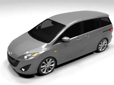 MAZDA 5 LOWPOLY car Low-poly 3D model