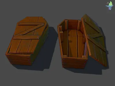 Graveyard Package Low-poly 3D model