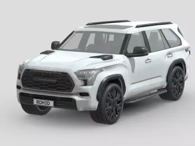 Toyota Sequoia 2023 Low-poly 3D model