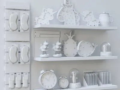 set of souvenirs and decor 3D model