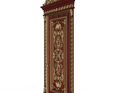 Carved Door Classic 01502 Wood Low-poly 3D model