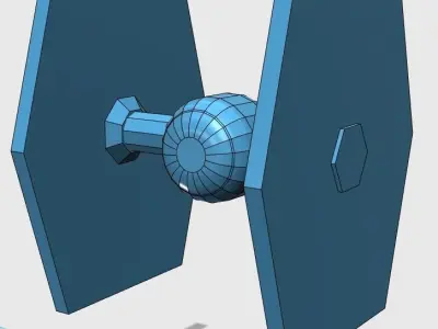Star wars Tie-Fighter Simple Free 3D print model