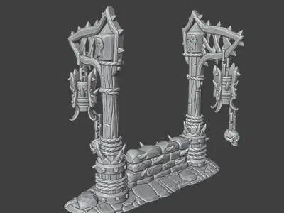 Street lights 3D print model