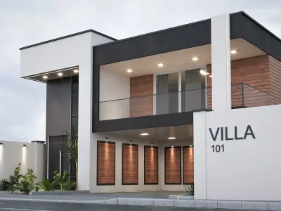 Villa house design  duplex - 101 3D model