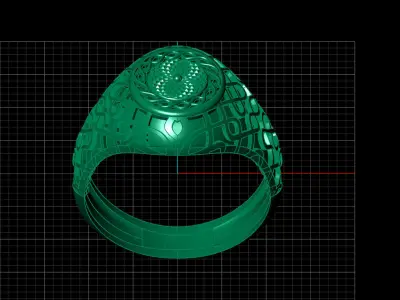 Print Ready STL 3DM  Gents Rings Diamond Men Ring  3D print model 203