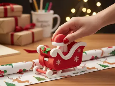 Santa Sleigh Mini 3D print model