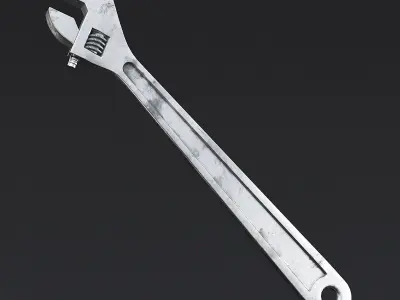 Adjustable Wrench Low-poly 3D model