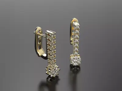 Unique earrings 3D print model