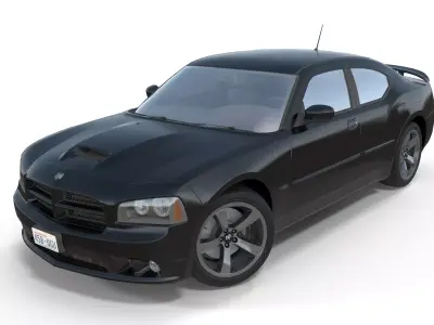 Dodge Charger 2006 STR8 Low-poly 3D model