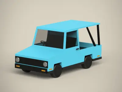 Cartoon car 3D model