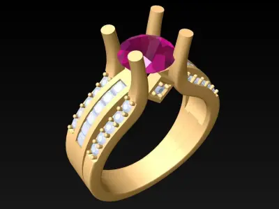 Diamond Ring - Womens Rings - N180323 3D print model
