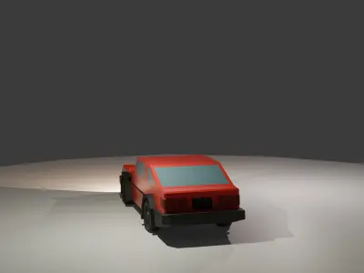 Low Poly Nissan Silvia S12 Drift Car Low-poly 3D model