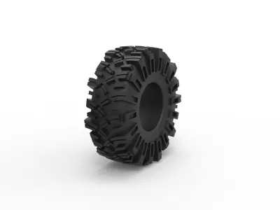 Rock bouncer tire Scale 1 to 25 3D print model
