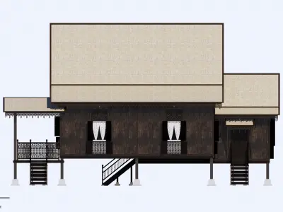 Pulau Pinang Traditional House of Malaysia 3D model