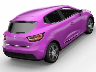 Renault Clio Hatchback 3D Model Low-poly 3D model