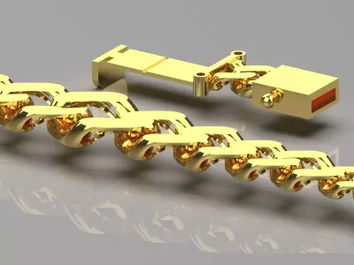 STL 3D gold bracelet model bg0023 3D print model