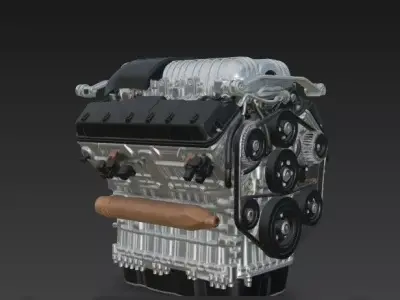 Range Rover Supercharged V8 Engine 50L High-Detail 3D model