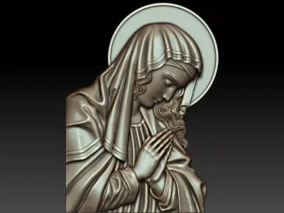 Virgin Mary 5 3D print model