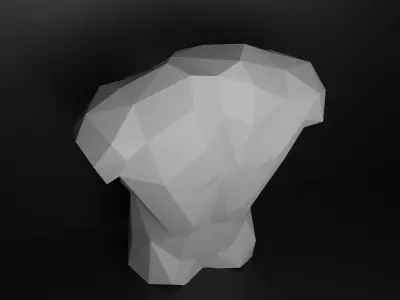 Low Poly Male Torso 3D print model