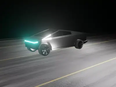 TESLA CYBERTRUCK Low-poly 3D model