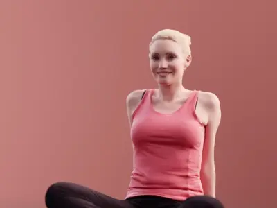 Kim 10179 - Sport Girl Low-poly 3D model