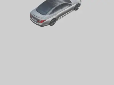 Hightech Performance Sedan model Low-poly 3D model