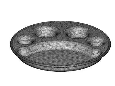 Stylish Round Dinner Plate 3D print model