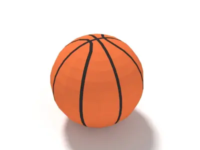 Low Poly Cartoon Basketball Ball Free low-poly 3D model