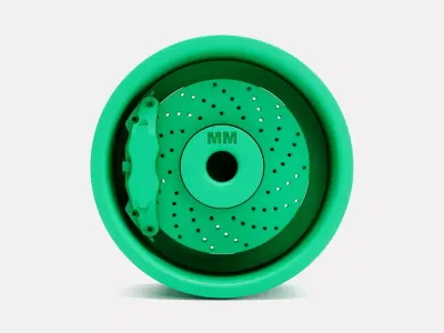 15x8 Fuchs Wheel and Brake 3D print model