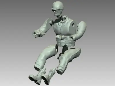 Car Driver Vintage 1950 3D print model