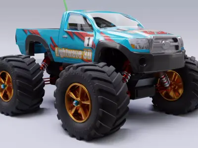 Rc car truck model in Blender 3D 3D model