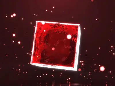 Beautiful animated cube 3D model