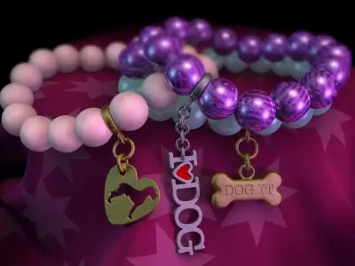 Bracelets for dog lovers 3D model