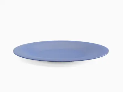 Disposable Plastic Plate B 01 Low-poly 3D model