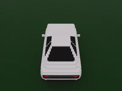 Voxel muscle car 3D model