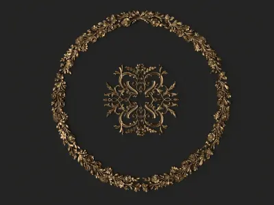 Classic decor ornament v-09 3D model 3D model