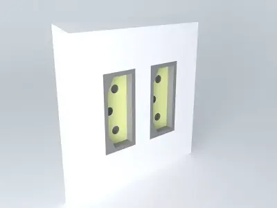 TAKE 2 wall plate with two holes Free 3D model