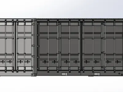 20ft Open Side Container Model 3D print model