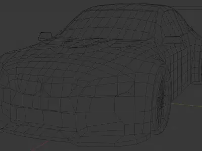 Low Poly Gameready BMW M3 E46 Low-poly 3D model