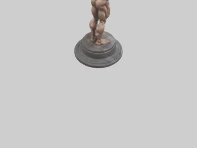 Bodybuilder Flexing statue model 3D model