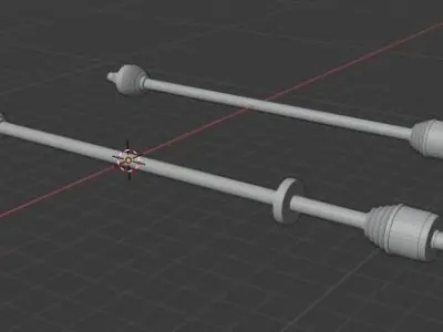 Vehicle drive axle Free low-poly 3D model
