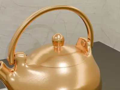 Japandi Teapot Cups and Tray - PBR Free 3D model