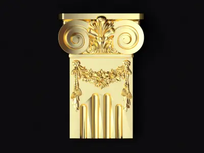 carved pilaster 3D model get